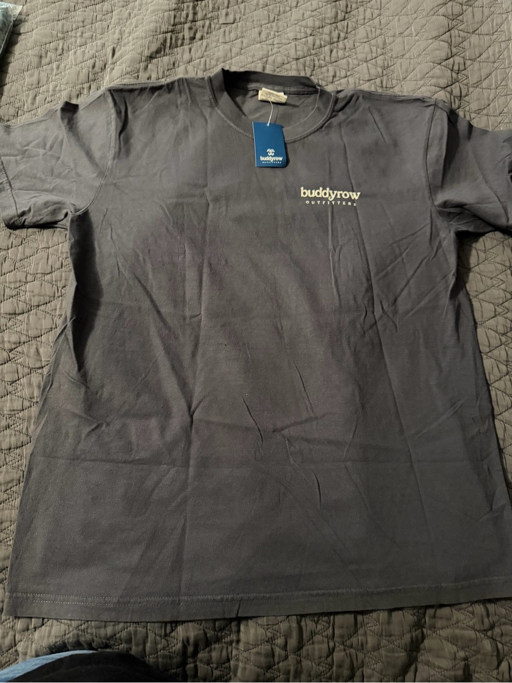 Comfort Colors Men’s dark gray Crewneck Tee with Small Logo